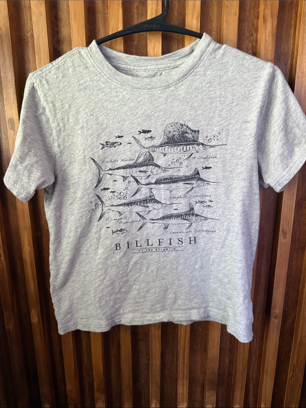 Crewcuts 100% cotton Graphic Fishing Billfish of the Atlantic Print Tee. M (8-9)